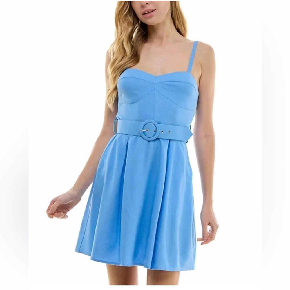 City Studio Light Blue Mini Dress